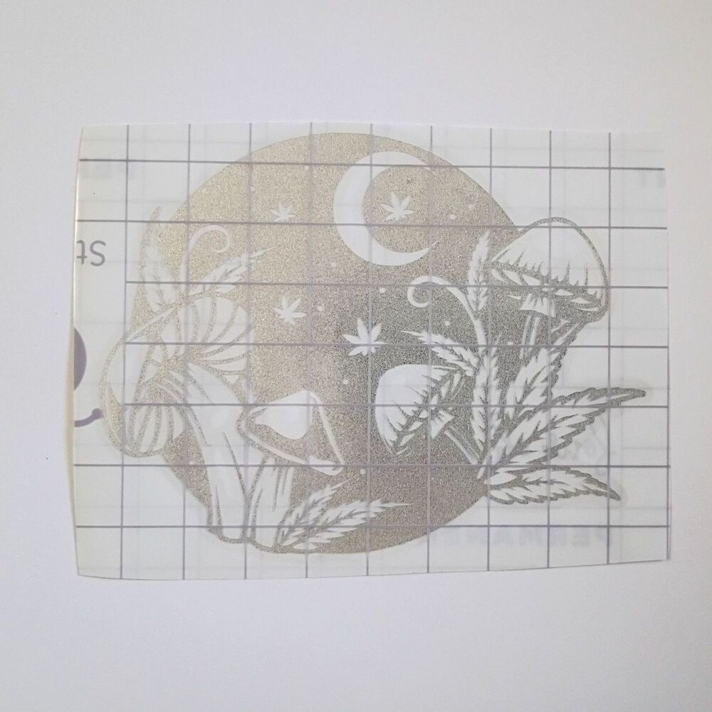 Mushroom Vinyl Decal Stoner Tripping Sticker Car Window Laptop Decal 4.5 inch